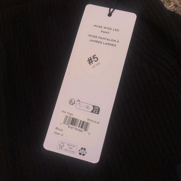 ALO ribbed wide leg muse pants - Picture 5 of 6